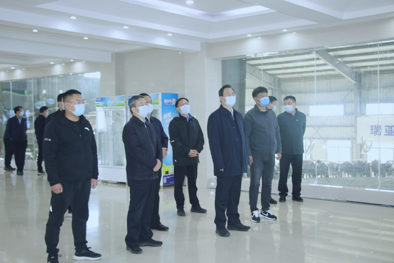 河南省人大常委會(huì)黨組書記、副主任孔昌生蒞臨花花牛魯山瑞亞牧場(chǎng)參觀調(diào)研